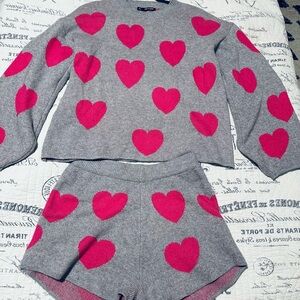 Nasty Gal Gray and Pink Women’s Loungewear Set